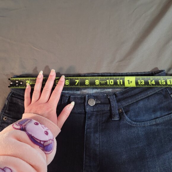 DU/ER Jeans Mens 31x30 Blue L2X Slim Fit Dark Wash Stretch Athleisure Denim - Picture 9 of 11